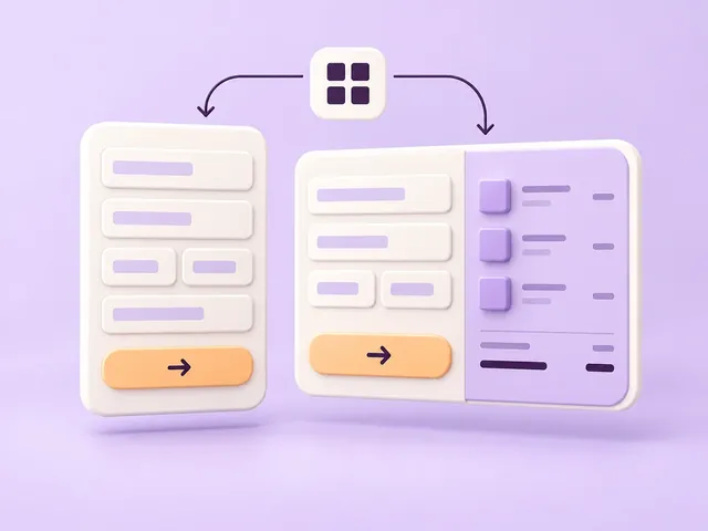 Illustration: Alternative checkout forms and order summary layouts.