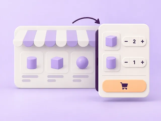 Illustration: A cart drawer opens alongside the storefront.