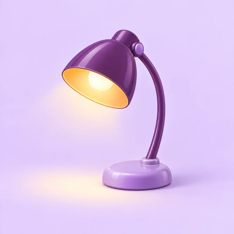 Plum and lavender desk lamp