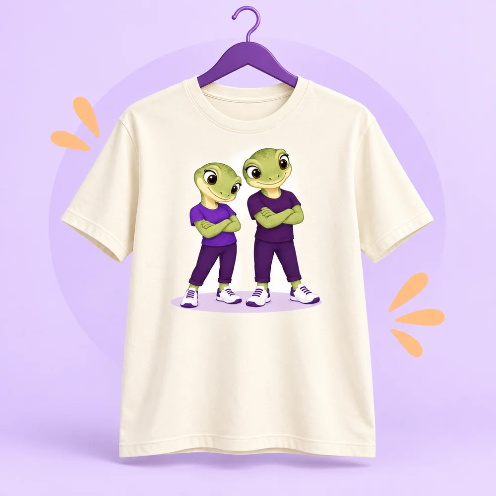 Ivory HookSpark shirt with our mascots