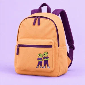 backpack apricot — HookSpark original demo illustration